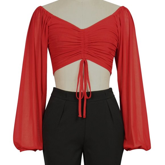 Chic Star Off Shoulder Crop Top - Picture 2 of 7